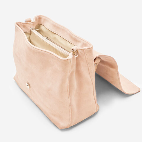 Bolso De Mano De Ante, Rosa Bolso De Mano De Ante, Rosa